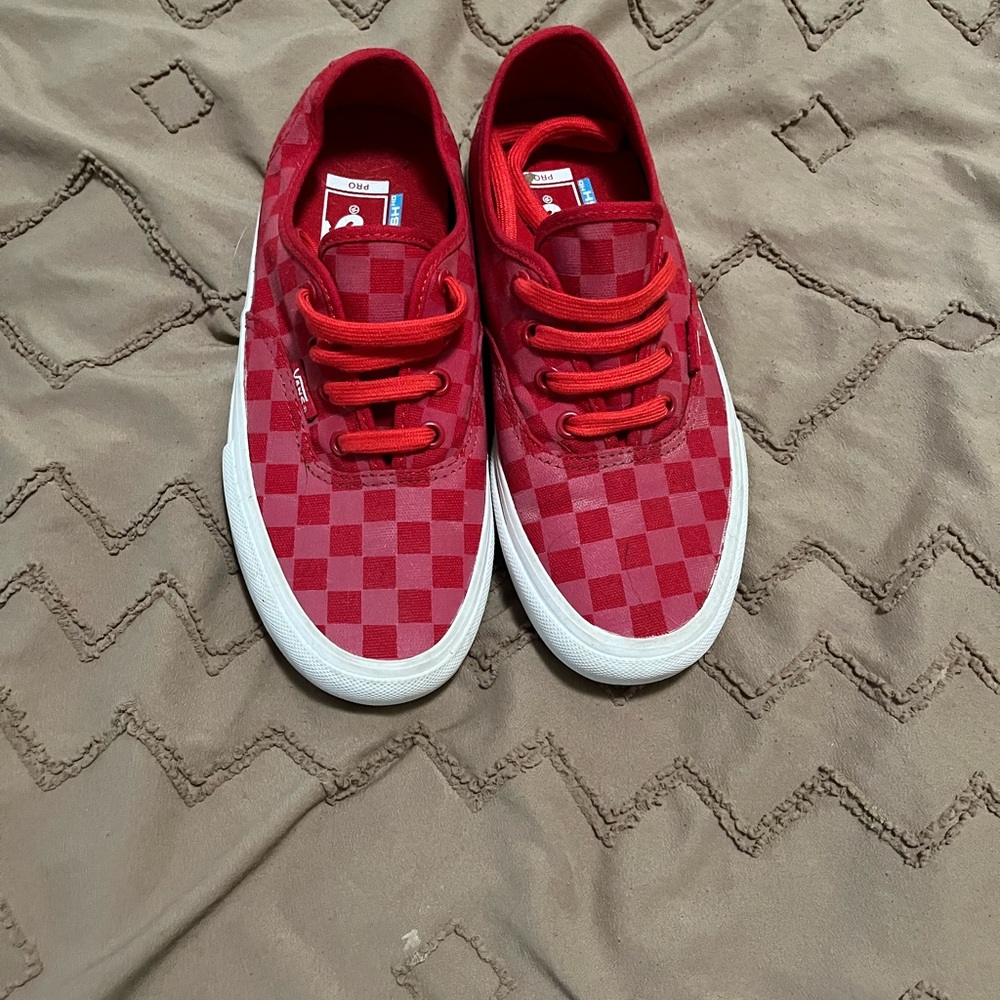 Vans Red Checkered Sneakers